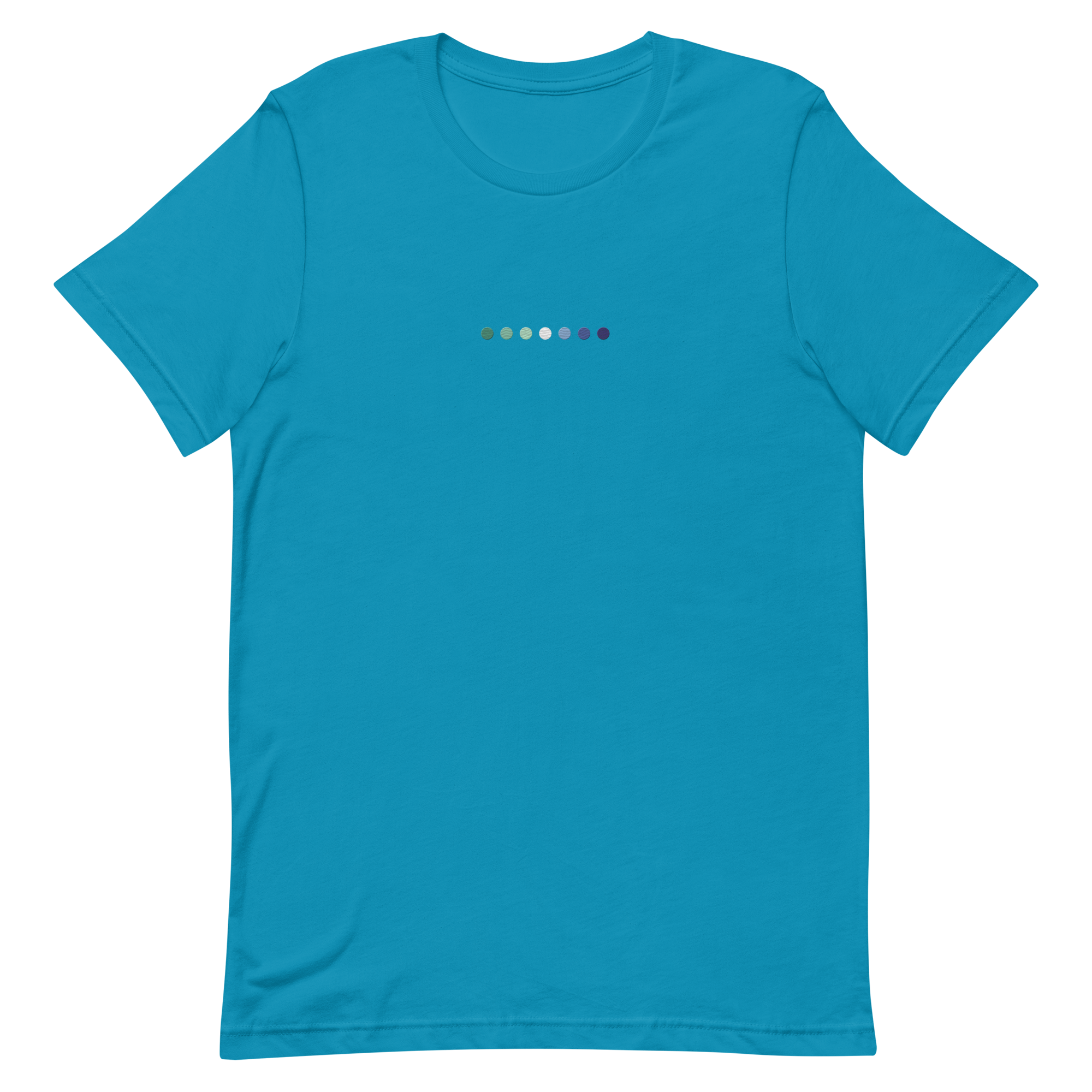 Embroidered Gay Pride T-Shirt: Pride Flag Horizontal Circle Design