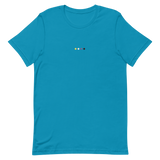 Embroidered Nonbinary T-Shirt: Pride Flag Horizontal Circle Design