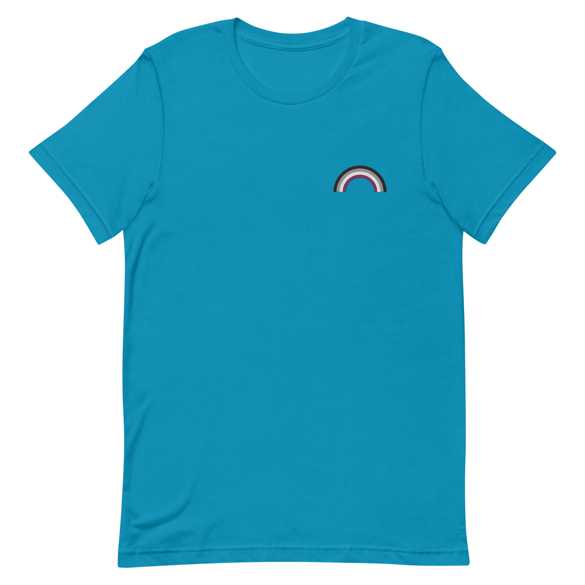 Embroidered Asexual Rainbow T-Shirt: Pride Flag LGBTQ+ Design