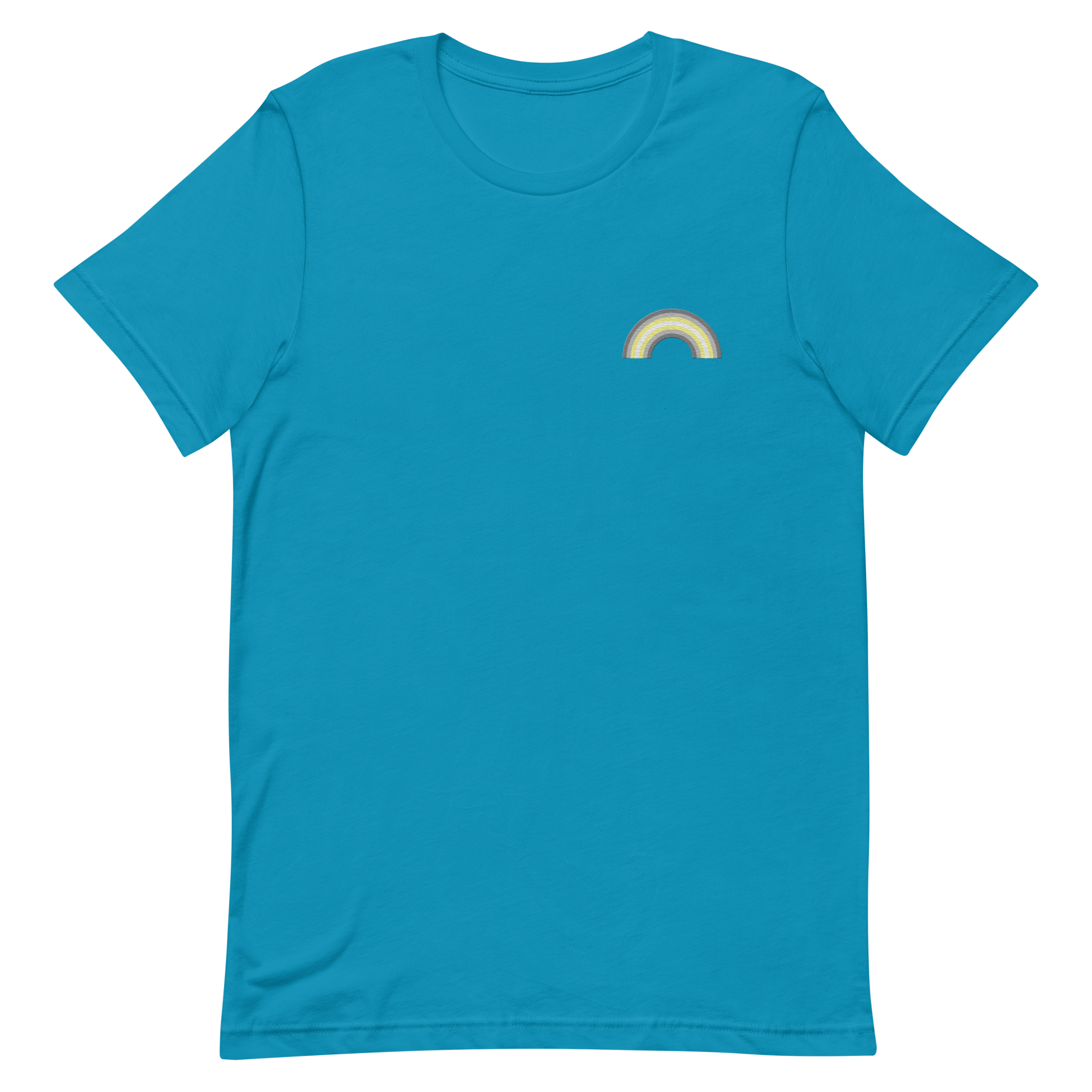 Embroidered Demigender Rainbow T-Shirt: Pride Flag LGBTQ+ Design