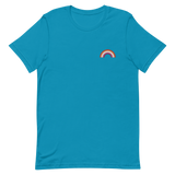 Embroidered Lesbian Rainbow T-Shirt: Pride Flag LGBTQ+ Design