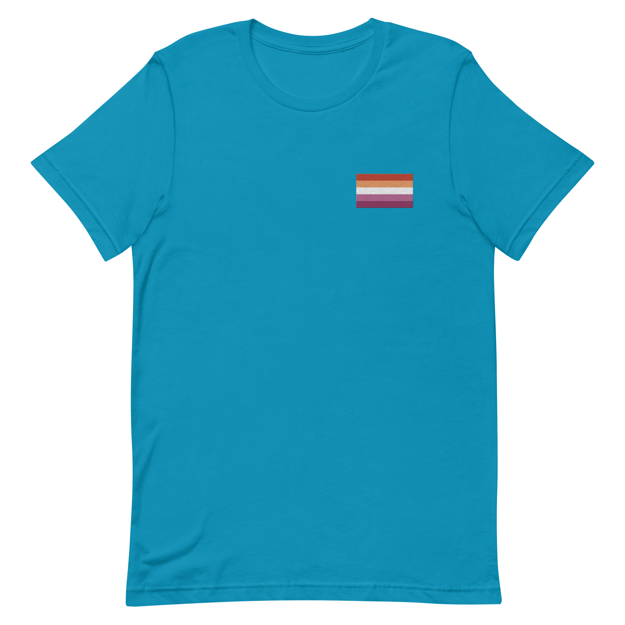 Lesbian Pride Flag Embroidered T-Shirt