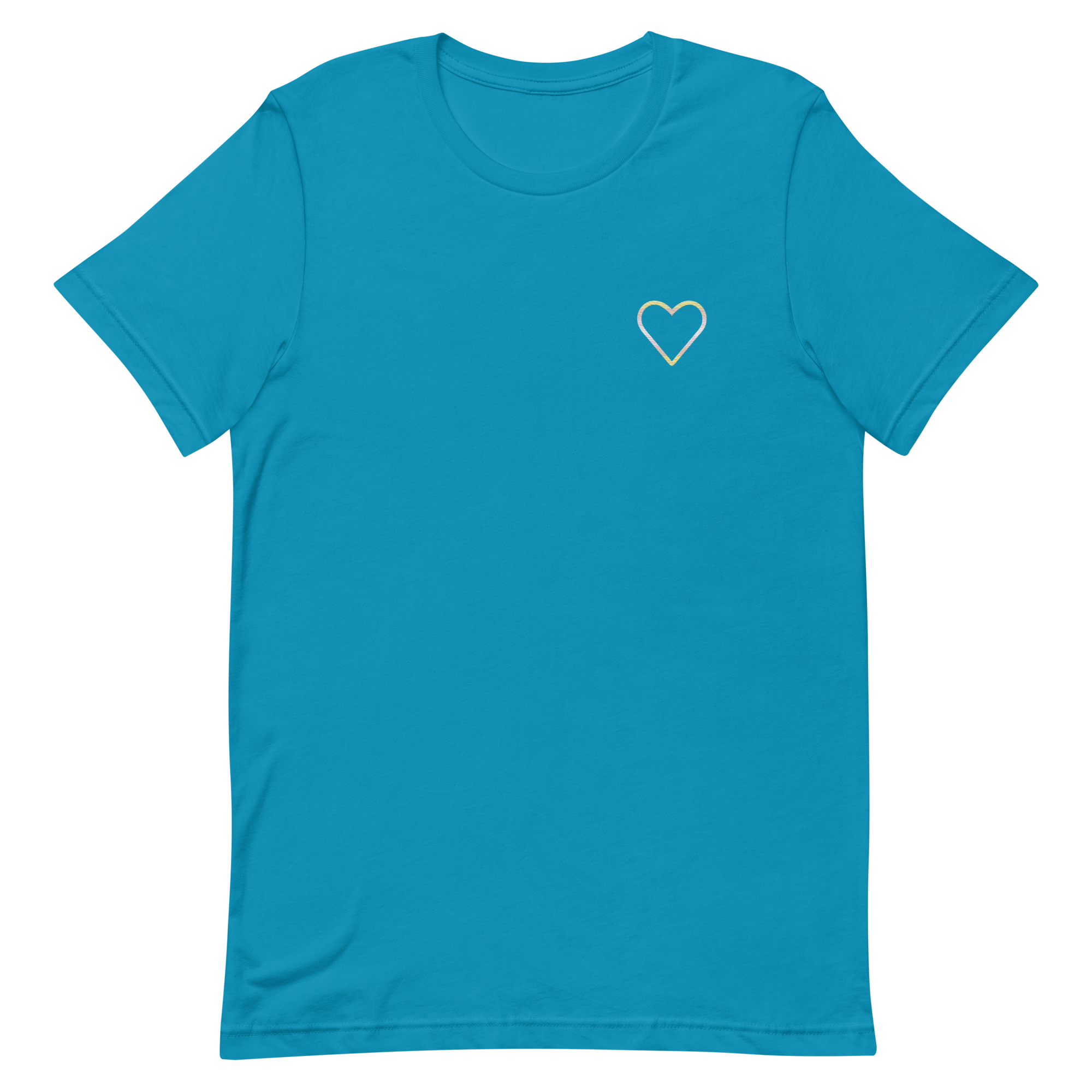 Pangender Heart T-Shirt: Embroidered Pride Tee