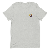 Intersex-Inclusive Pride Progress Flag Embroidered Circle Tee: Celebratory LGBTQ+ Pride Design