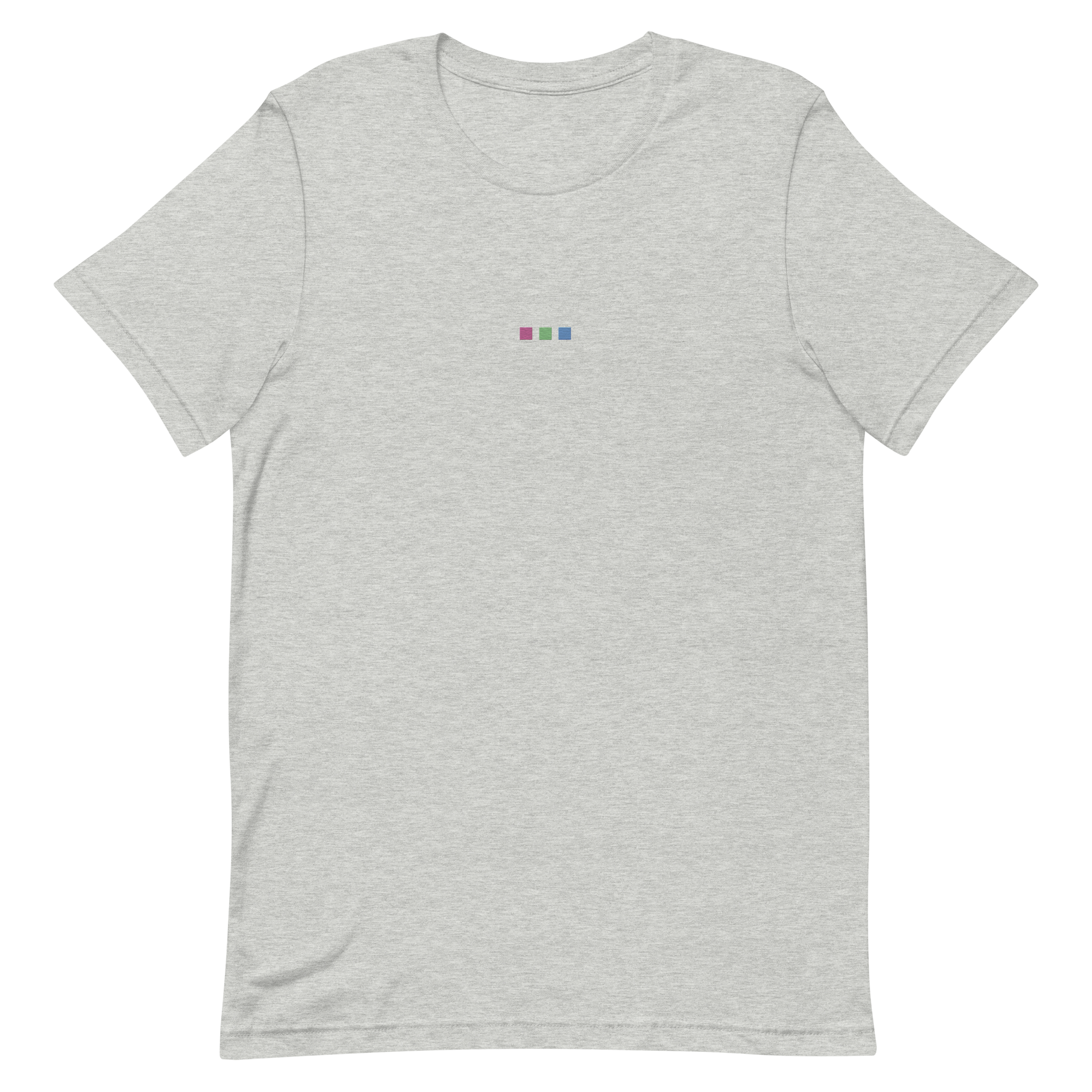 Embroidered Polysexual T-Shirt: Pride Flag Horizontal Square Design