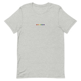 Embroidered Pride T-Shirt: Pride Flag Horizontal Square Design