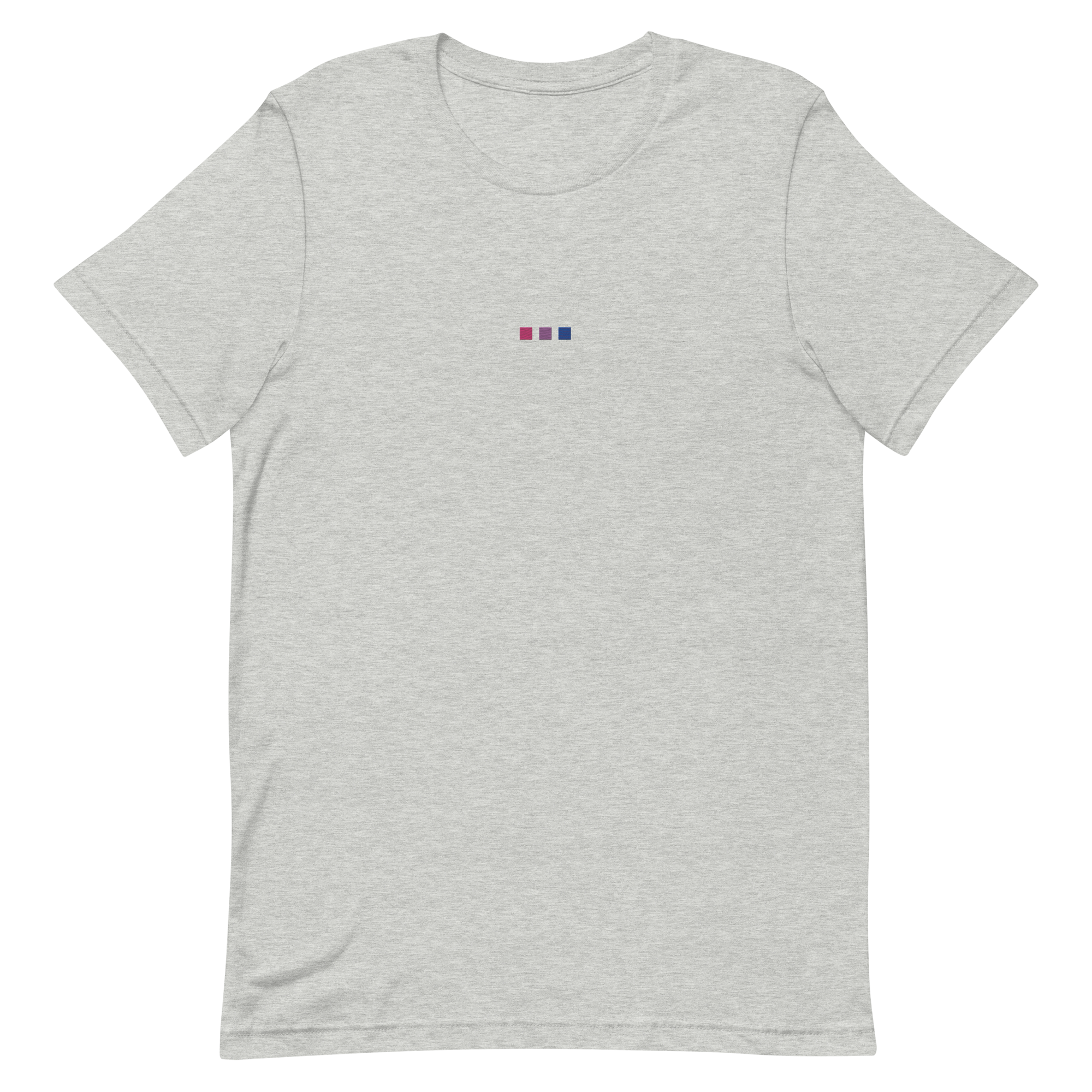 Embroidered Bisexual T-Shirt: Pride Flag Horizontal Square Design