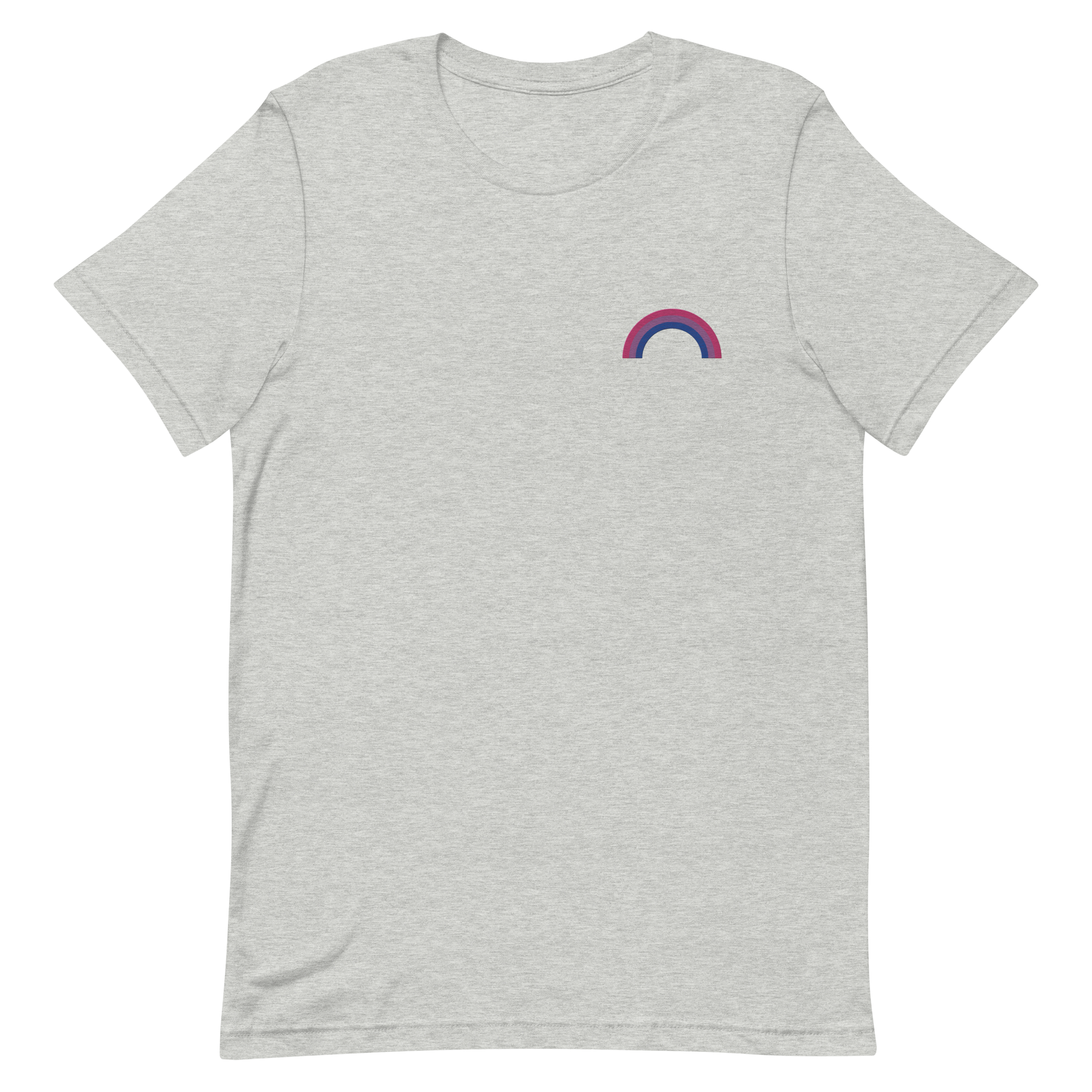 Embroidered Bisexual Rainbow T-Shirt: Pride Flag LGBTQ+ Design