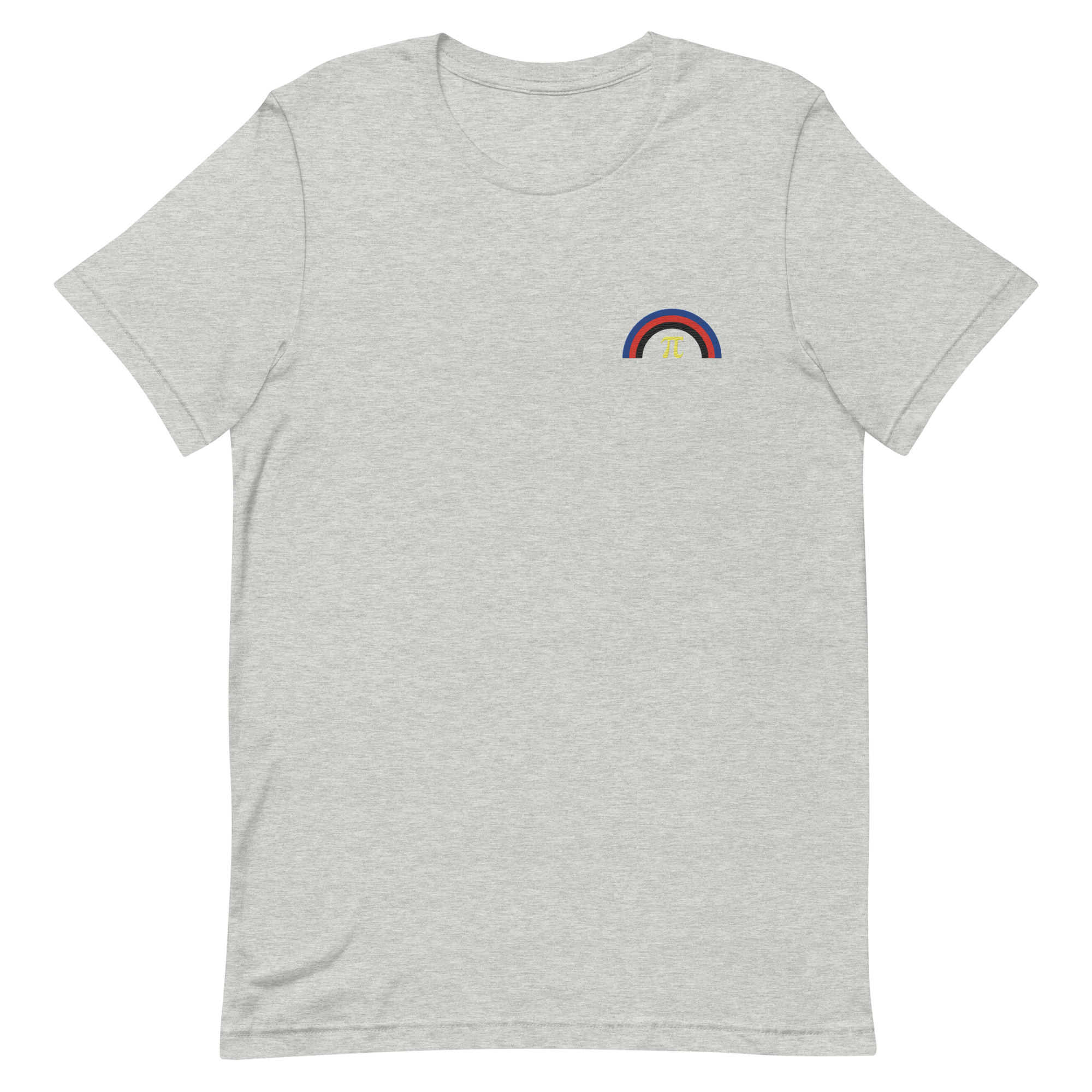 Embroidered Polyamory Rainbow T-Shirt: Pride Flag LGBTQ+ Design