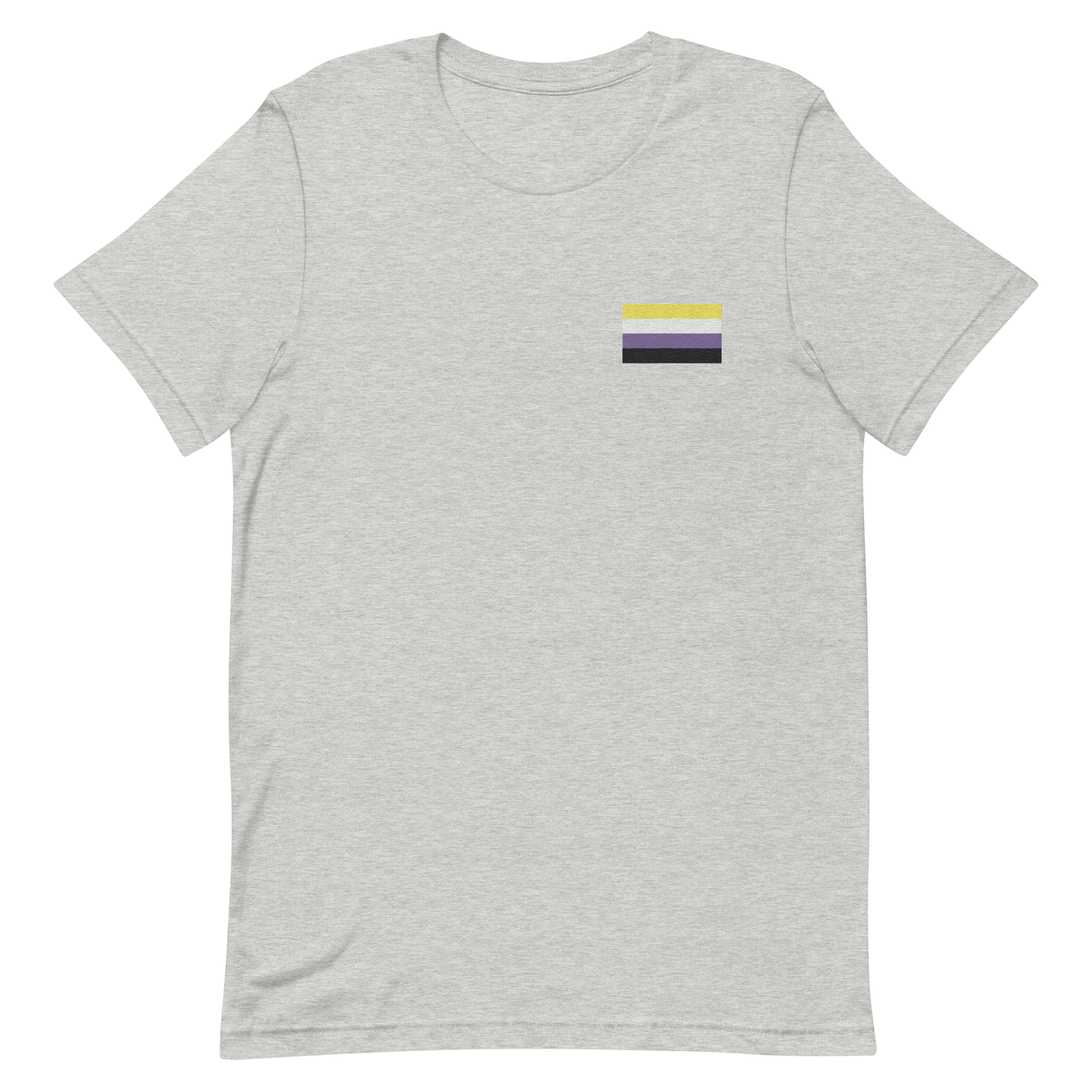 Nonbinary Pride Flag Embroidered T-Shirt