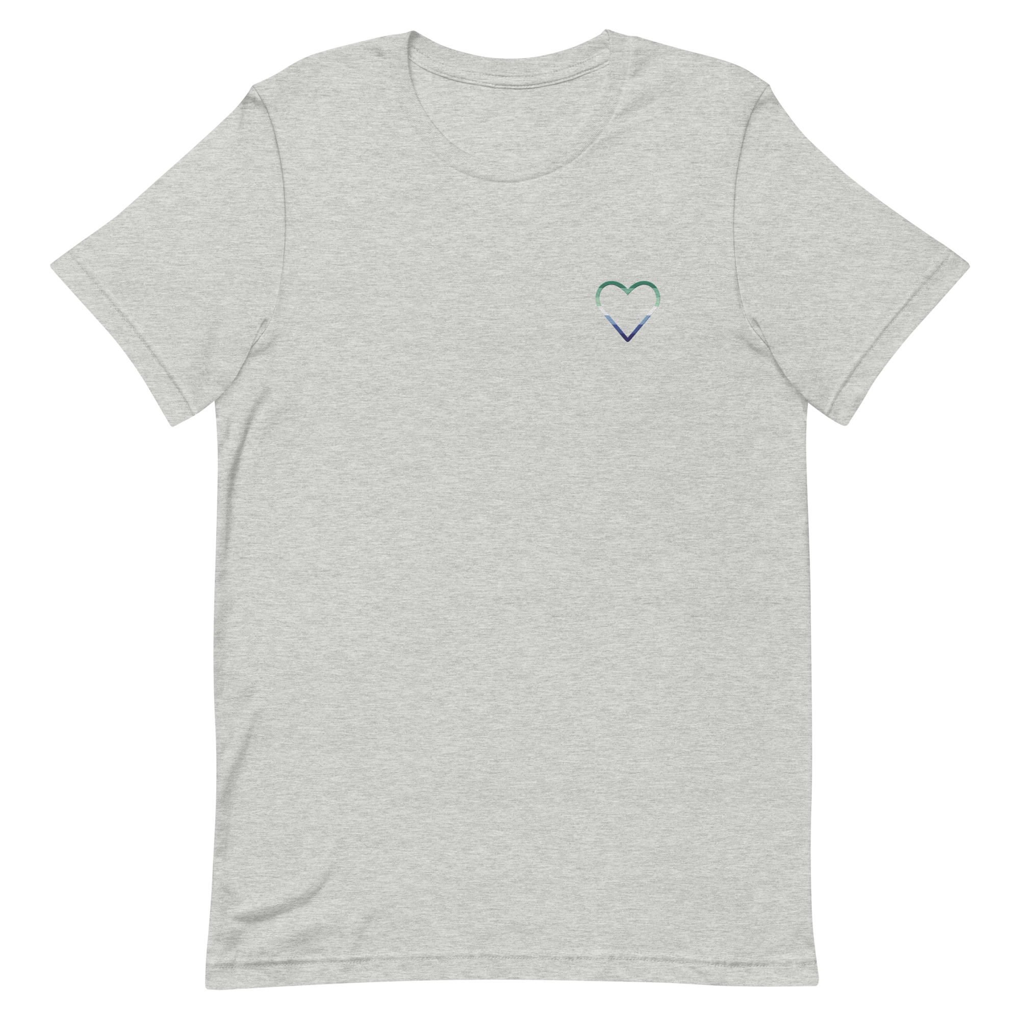 Gay Pride Heart T-Shirt: Embroidered Pride Tee