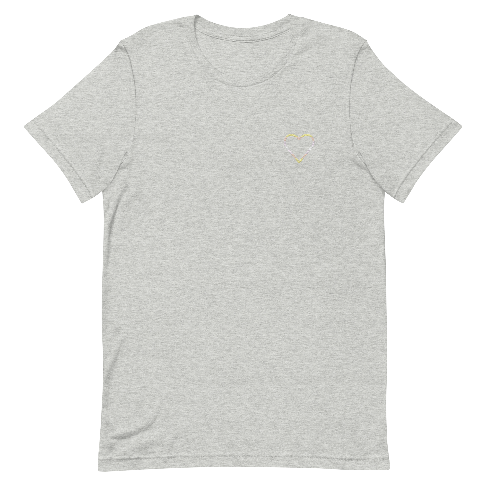 Pangender Heart T-Shirt: Embroidered Pride Tee
