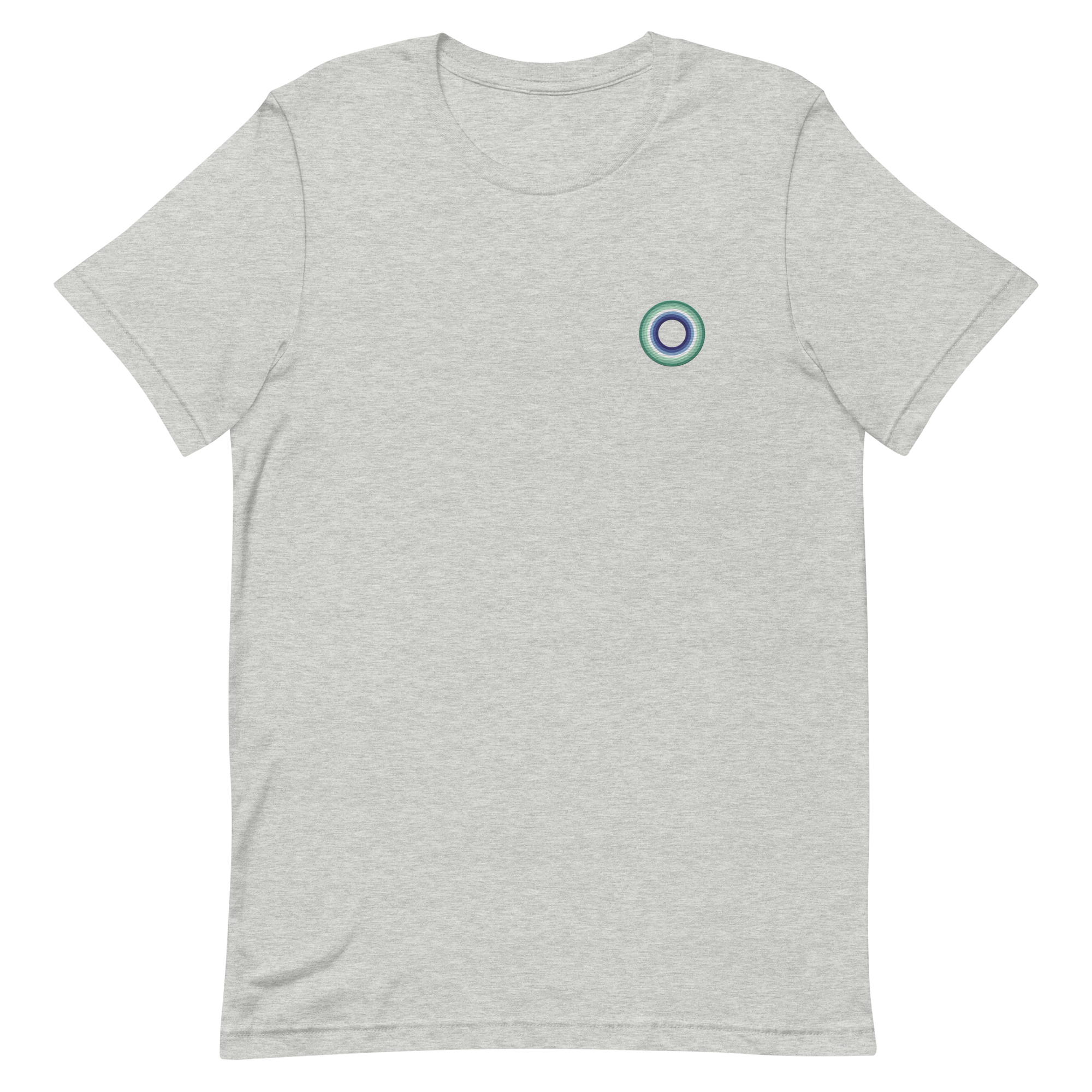 Embroidered Tee: Gay Pride Ring Emblem Design