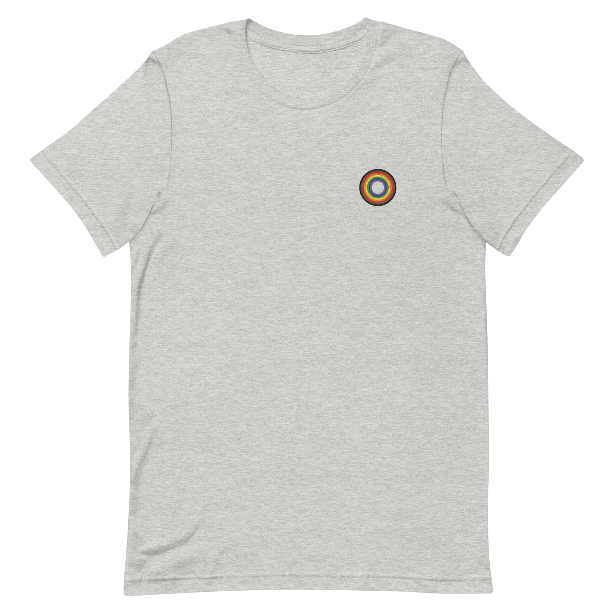 Embroidered Tee: Philly Pride Ring Emblem Design