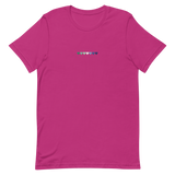 Embroidered Gay Pride T-Shirt: Pride Flag Horizontal Heart Design