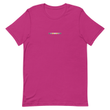 Embroidered Demigender T-Shirt: Pride Flag Horizontal Heart Design