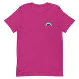 Embroidered Gay Pride Rainbow T-Shirt: Pride Flag LGBTQ+ Design