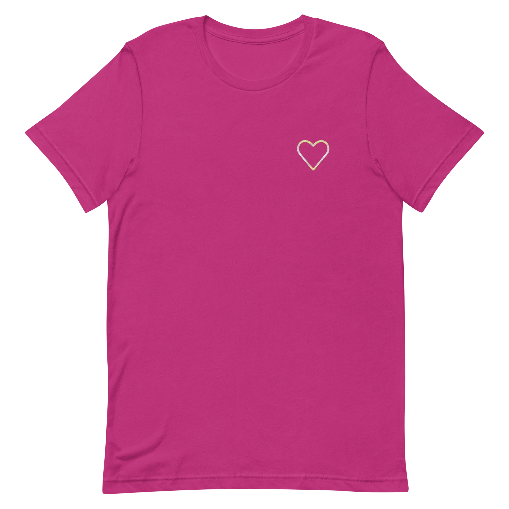 Pangender Heart T-Shirt: Embroidered Pride Tee