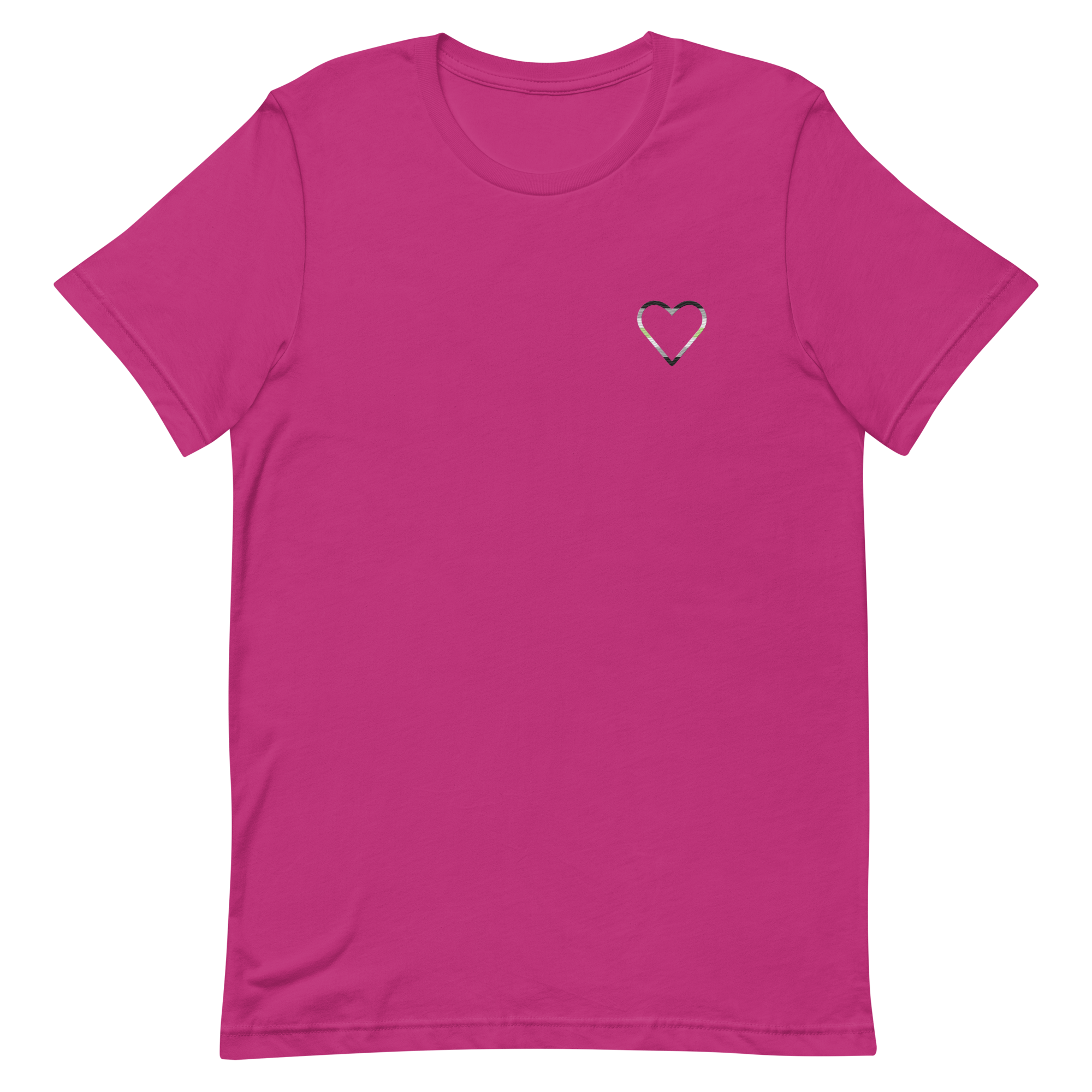 Agender Heart T-Shirt: Embroidered Pride Tee