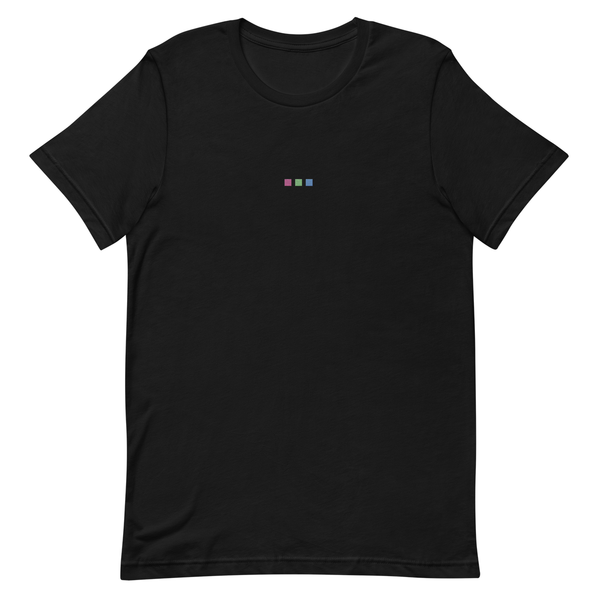 Embroidered Polysexual T-Shirt: Pride Flag Horizontal Square Design