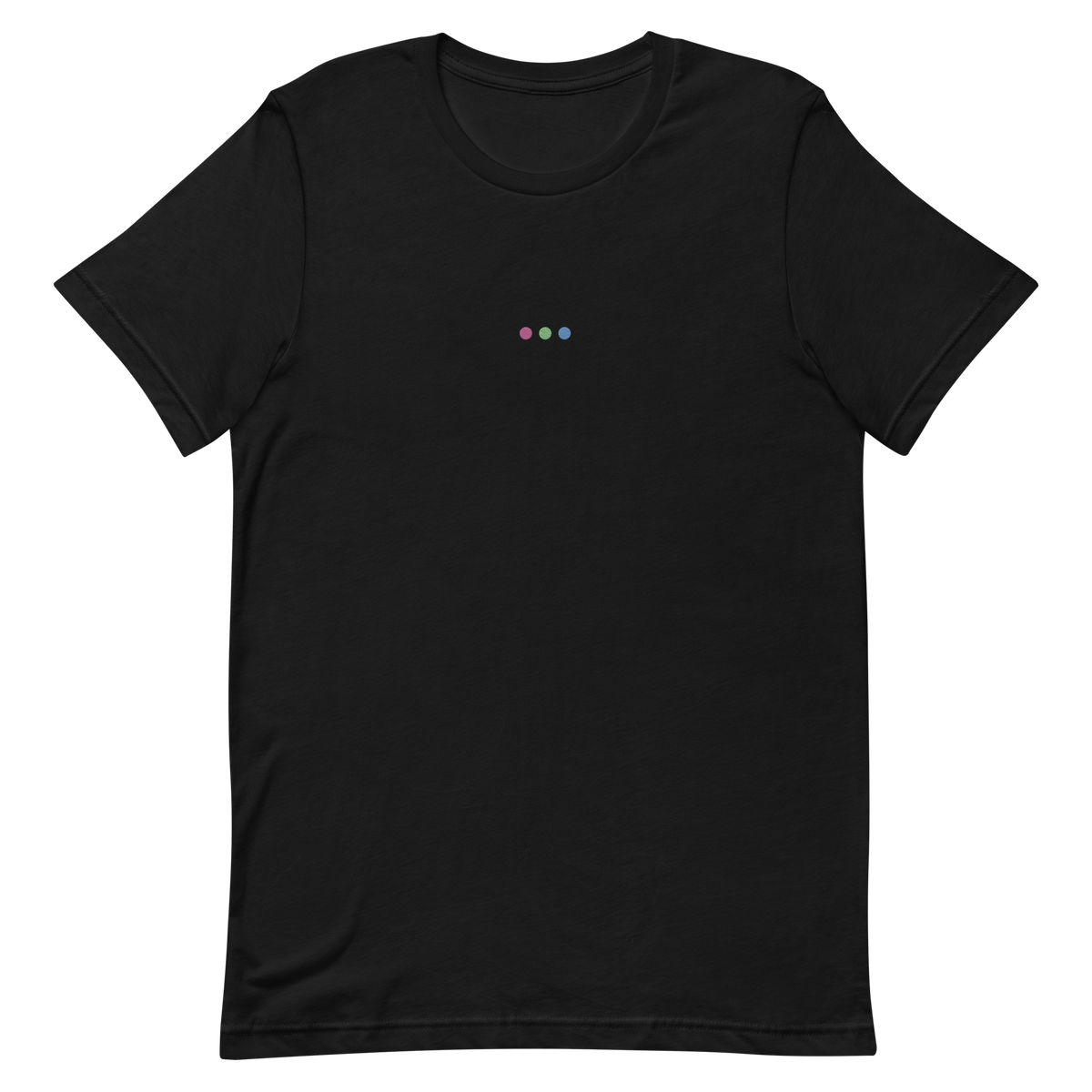 Embroidered Polysexual T-Shirt: Pride Flag Horizontal Circle Design