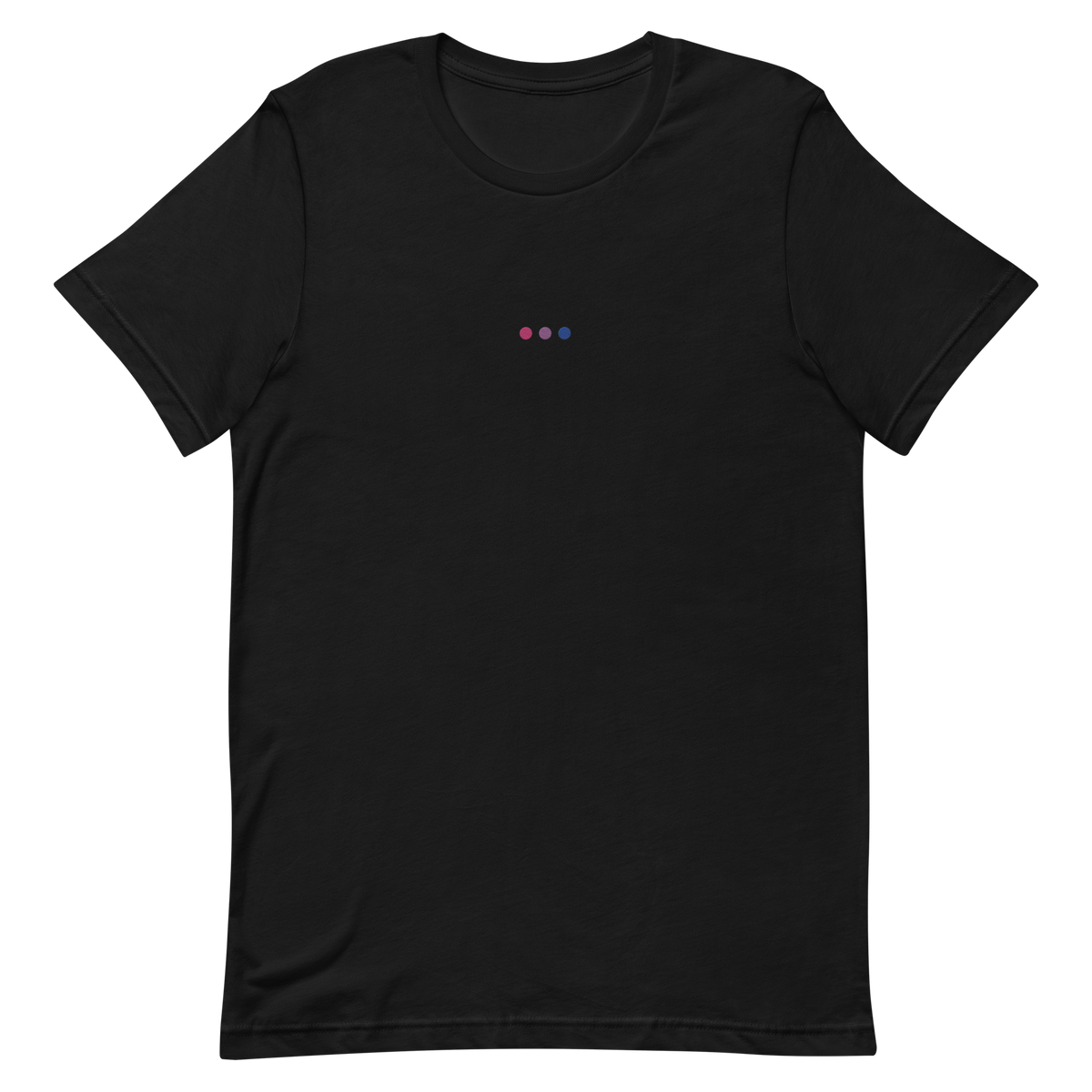 Embroidered Bisexual T-Shirt: Pride Flag Horizontal Circle Design