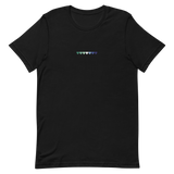 Embroidered Gay Pride T-Shirt: Pride Flag Horizontal Heart Design