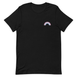 Embroidered Bigender Rainbow T-Shirt: Pride Flag LGBTQ+ Design