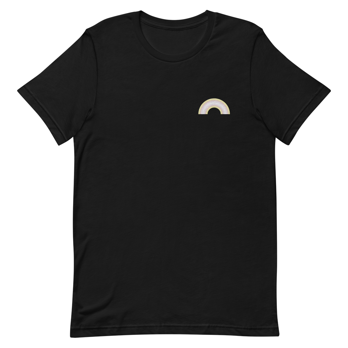 Embroidered Pangender Rainbow T-Shirt: Pride Flag LGBTQ+ Design