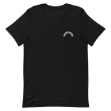 Embroidered Polysexual Rainbow T-Shirt: Pride Flag LGBTQ+ Design
