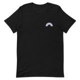 Embroidered Transgender Rainbow T-Shirt: Pride Flag LGBTQ+ Design