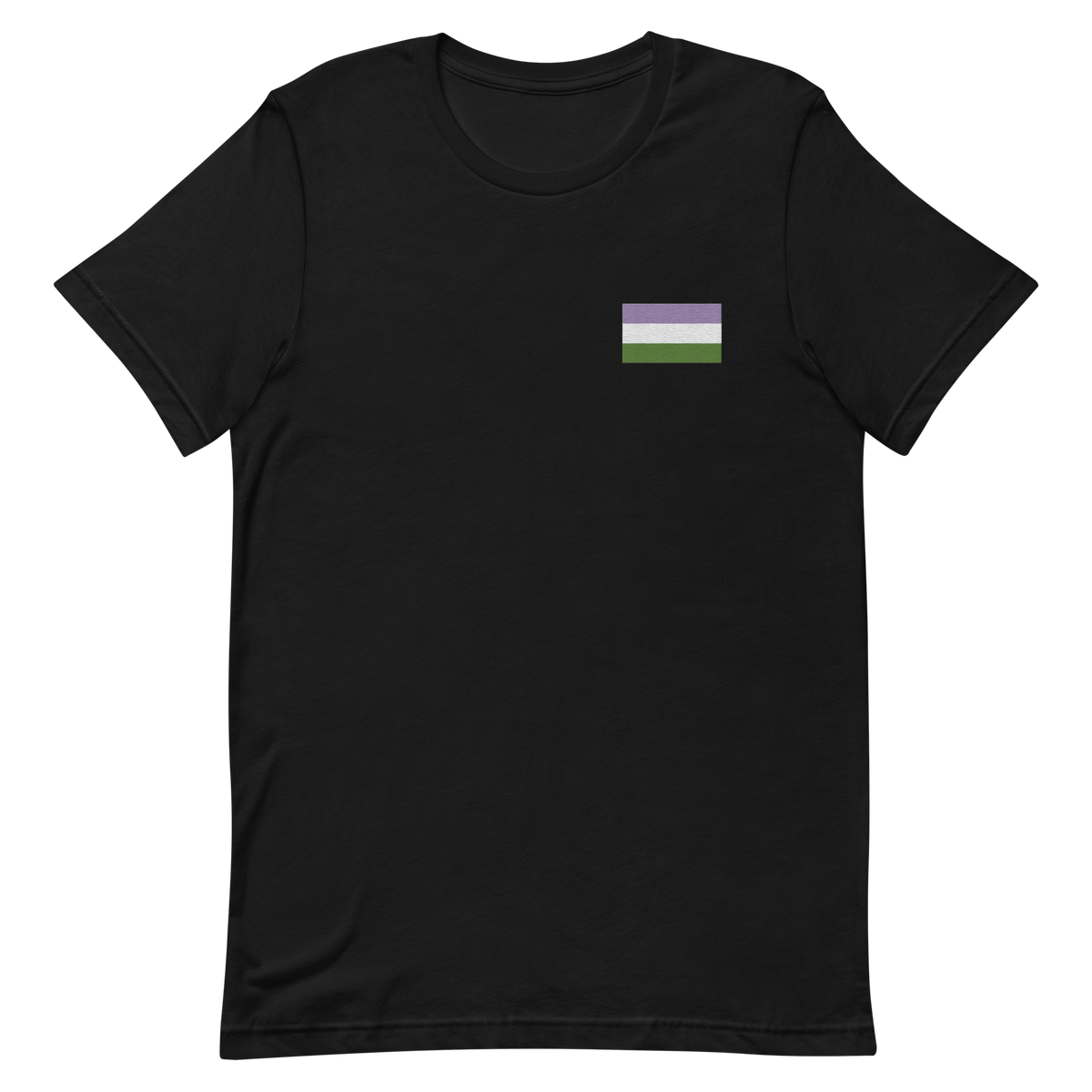 Genderqueer Pride Flag Embroidered T-Shirt