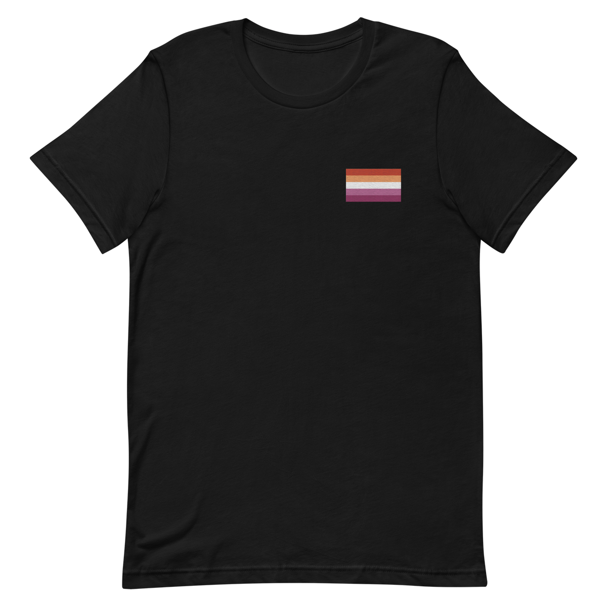 Lesbian Pride Flag Embroidered T-Shirt