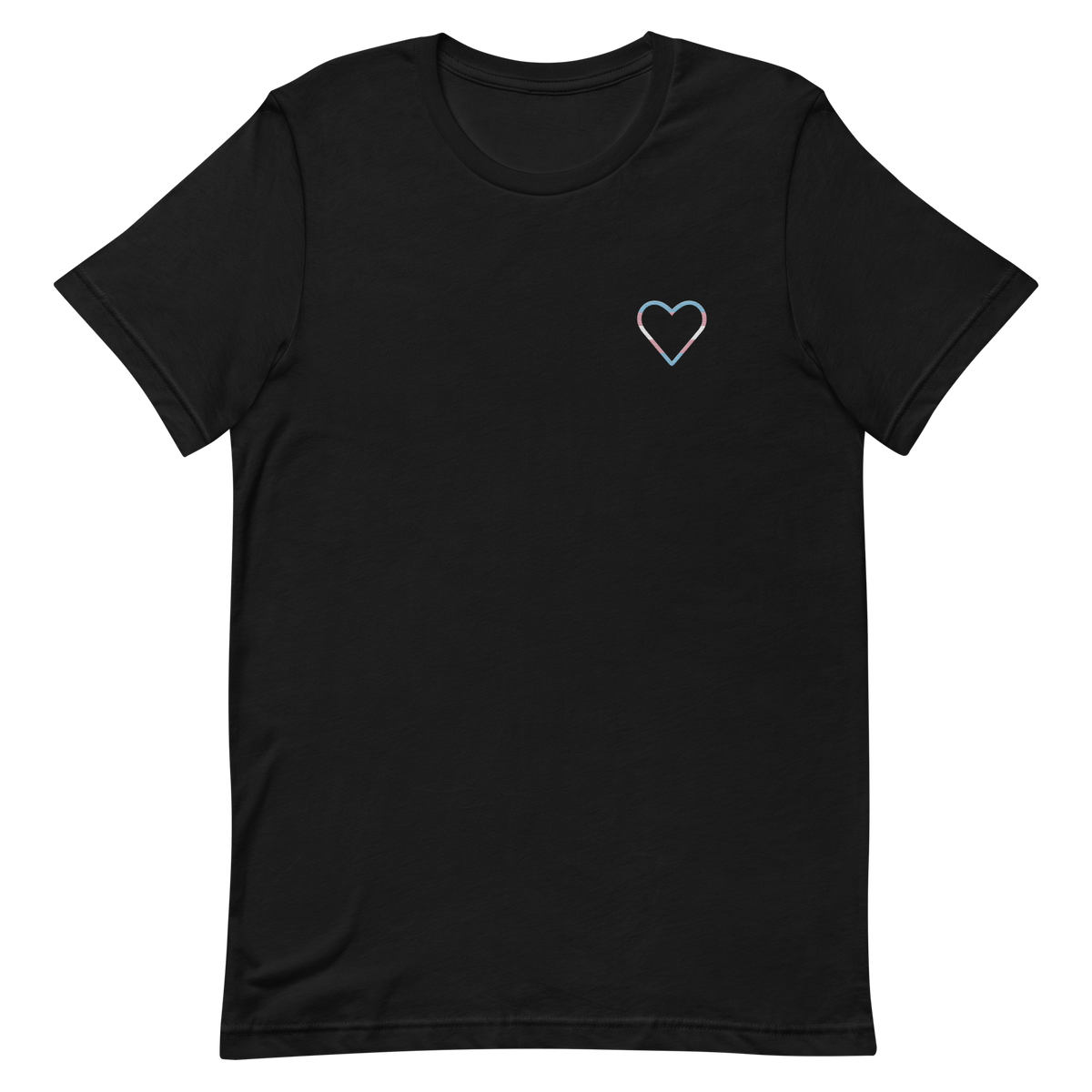 Transgender Heart T-Shirt: Embroidered Pride Tee