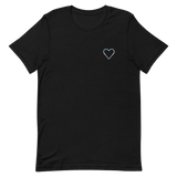Transgender Heart T-Shirt: Embroidered Pride Tee