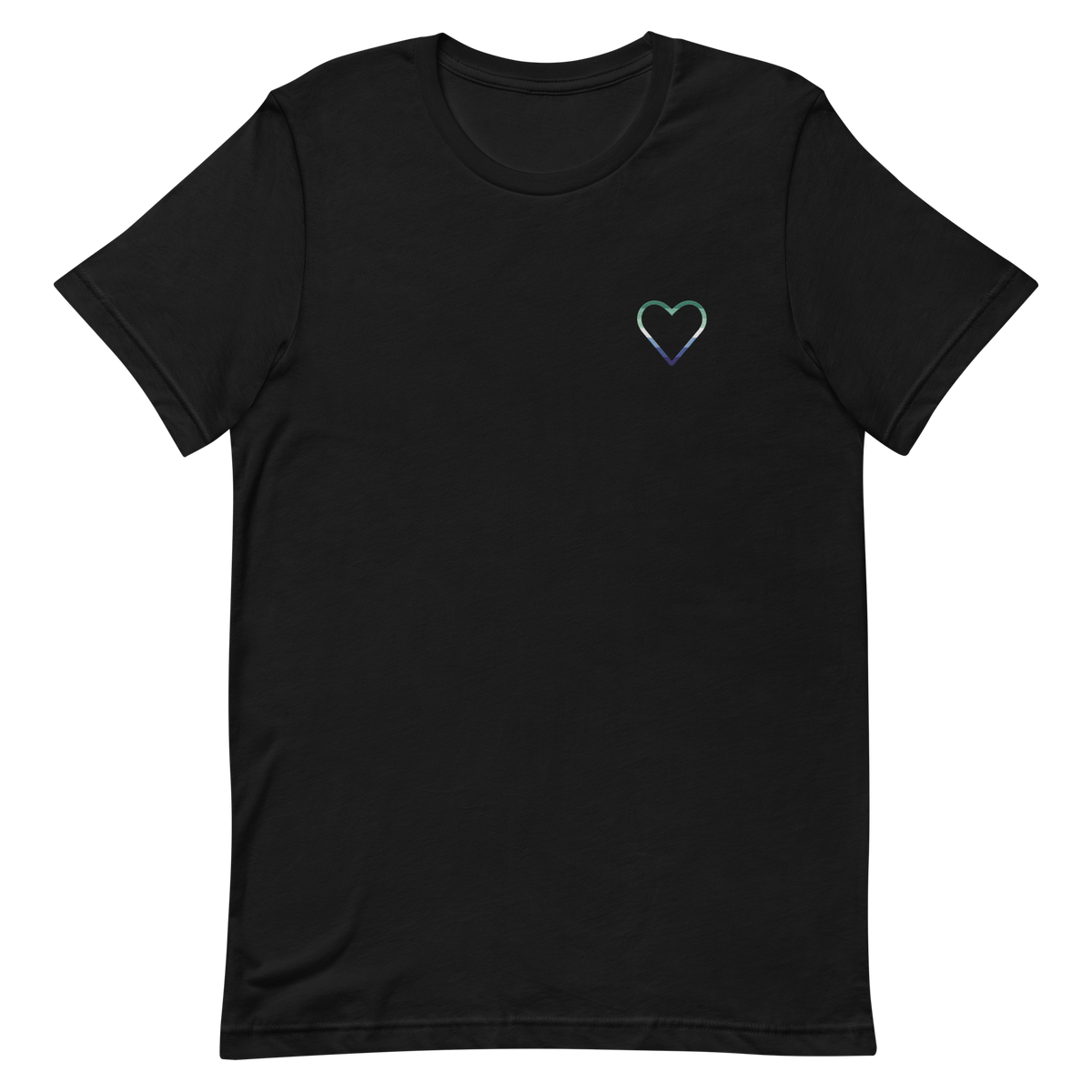 Gay Pride Heart T-Shirt: Embroidered Pride Tee