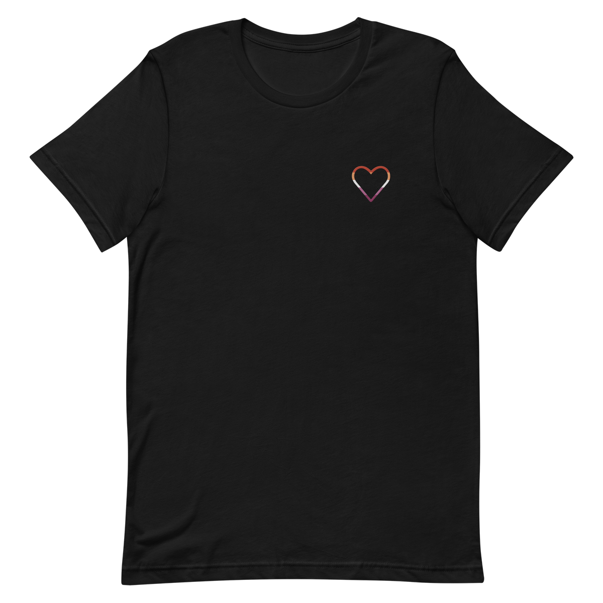 Lesbian Heart T-Shirt: Embroidered Pride Tee