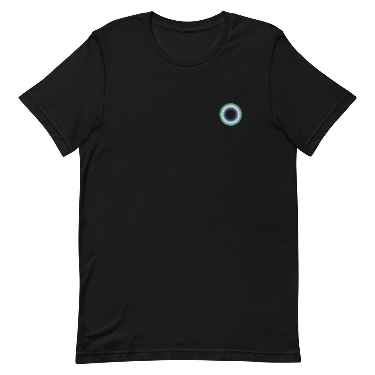 Embroidered Tee: Gay Pride Ring Emblem Design