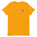 Asexual Flag Embroidered Circle Tee: Celebratory LGBTQ+ Pride Design