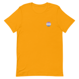 Bigender Flag Embroidered Circle Tee: Celebratory LGBTQ+ Pride Design