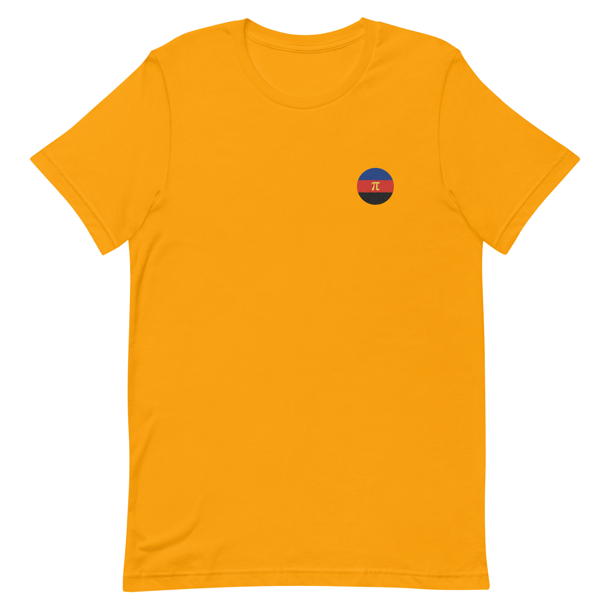 Polyamory Flag Embroidered Circle Tee: Celebratory LGBTQ+ Pride Design