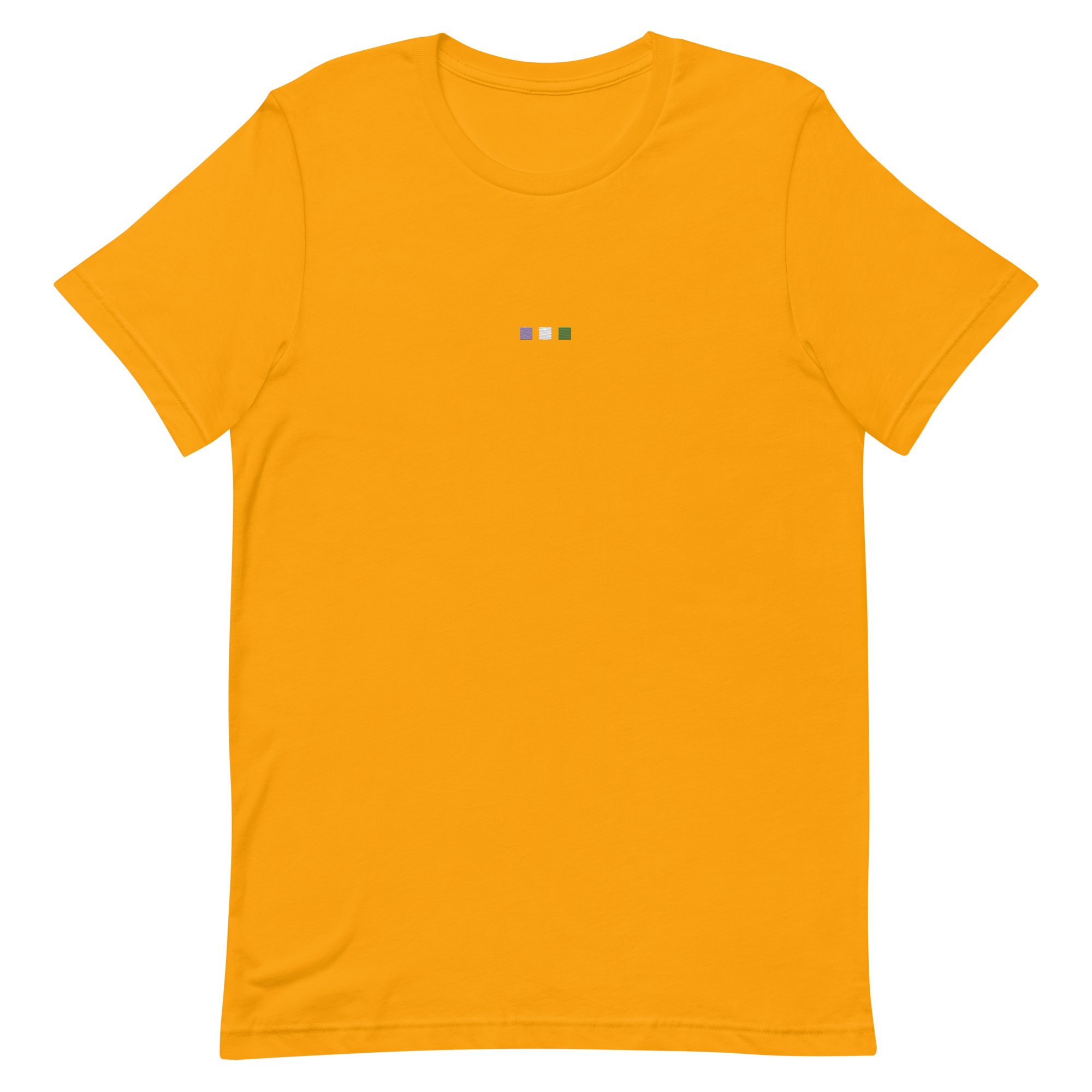 Embroidered Genderqueer T-Shirt: Pride Flag Horizontal Square Design