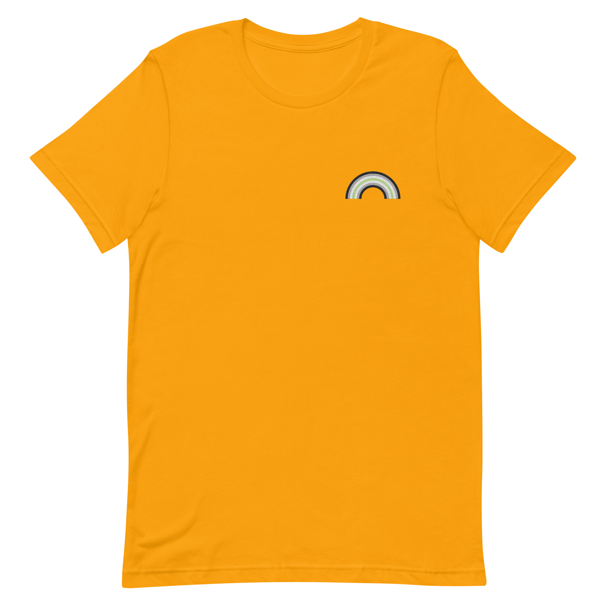 Embroidered Agender Rainbow T-Shirt: Pride Flag LGBTQ+ Design