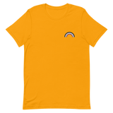 Embroidered Asexual Rainbow T-Shirt: Pride Flag LGBTQ+ Design