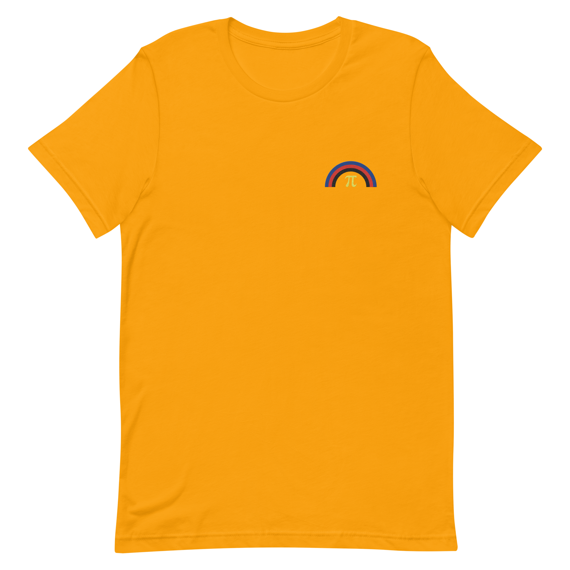 Embroidered Polyamory Rainbow T-Shirt: Pride Flag LGBTQ+ Design