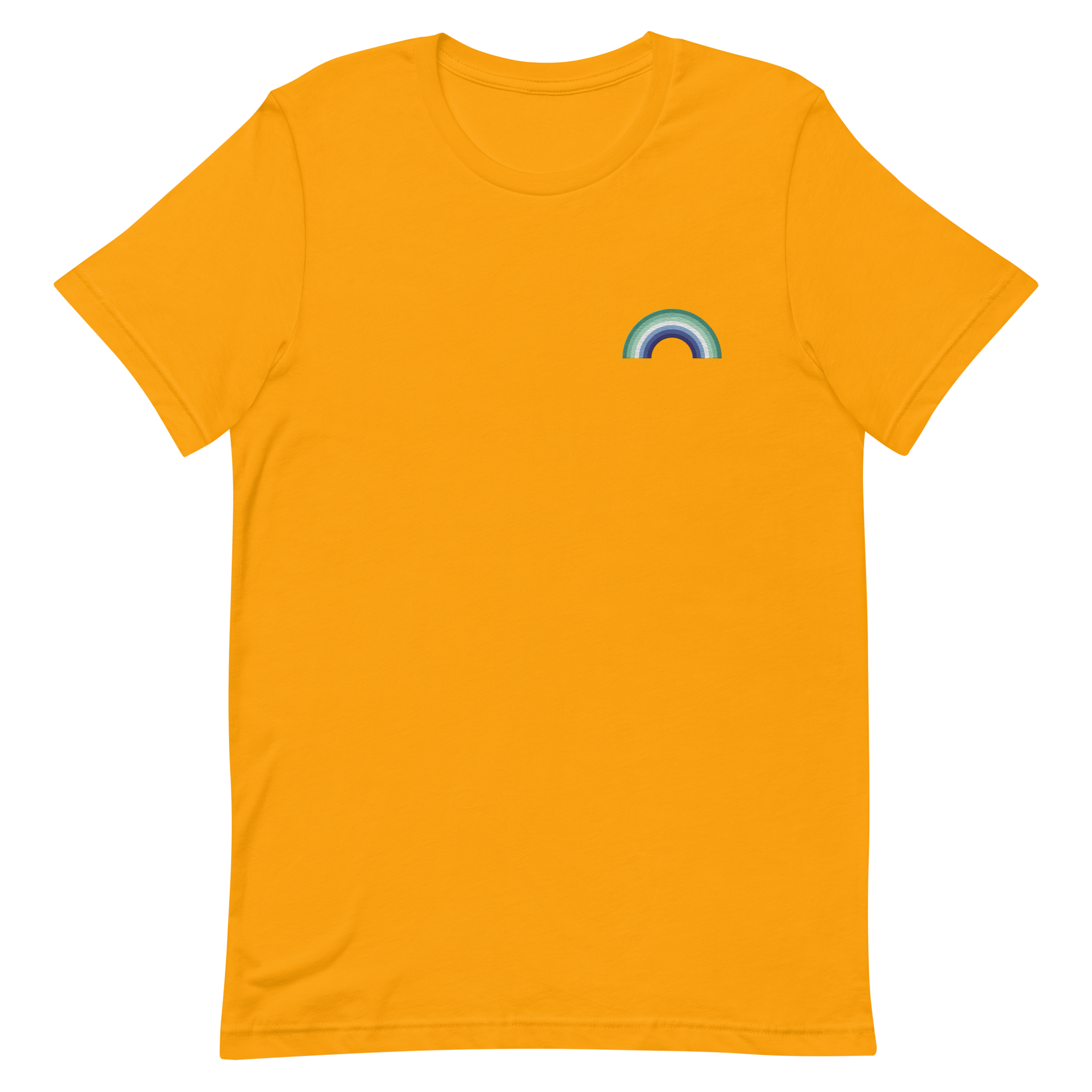 Embroidered Gay Pride Rainbow T-Shirt: Pride Flag LGBTQ+ Design