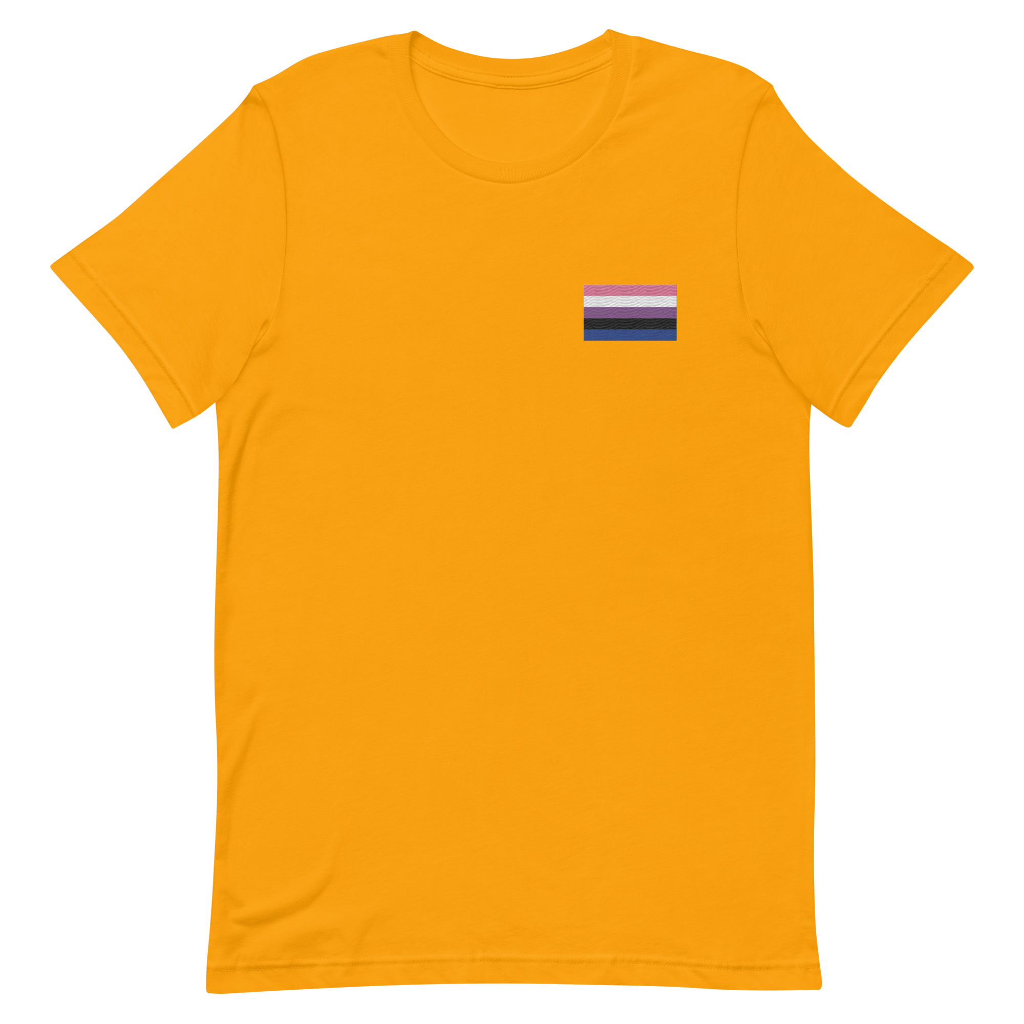 Genderfluid Pride Flag Embroidered T-Shirt