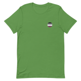Asexual Flag Embroidered Circle Tee: Celebratory LGBTQ+ Pride Design