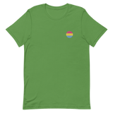 Pansexual Flag Embroidered Circle Tee: Celebratory LGBTQ+ Pride Design