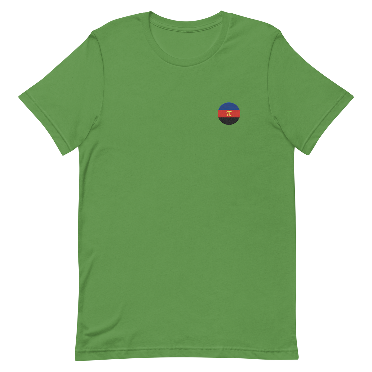 Polyamory Flag Embroidered Circle Tee: Celebratory LGBTQ+ Pride Design